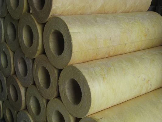 Non Conductive Heat Resistant Materials Bare Mineralwool Hot Water Pipe Insulation for HVAC System